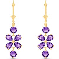 Amethyst Mariah Signature Blossom Earrings in 9ct Gold