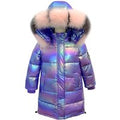 Unisex Pink Children's Longline Quilted Parka Jacket with Faux Fur Hood - Thermal Down, Windproof, 6 Sizes, 2 Colours | Wowcher