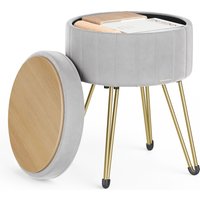 Vanity Stool Chair Velvet Makeup Stool With 4 Metal Legs For Room Living Room Bedroom Small Ottoman Stool With Storage