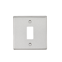 KnightsBridge 1G Grid Faceplate - Square Edge Brushed Chrome