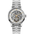 Ingersoll 1892 The Charles Her­ren-Au­to­ma­tik­uhr, 44 mm, mit silbernem Ske­lett­zif­fer­blatt und Edel­stahl­arm­band I05803B