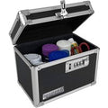 Secure Medicine Lock Box with Combination Lock - Small Metal Safe for Pills & Valuables, Portable Storage Case, Black