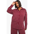 Plus Oversized Stripe Shirt, Rojo
