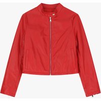 Veste en cuir à fermeture éclair