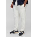 Pantalón Deportivo Plus De Tela Elegante Ajustado Con Cintura Elástica, Cream