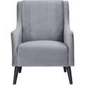 Chloe Fabric Accent Chair Grey Comfortable and Modern Seating