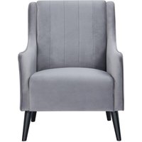 Chloe Fabric Accent Chair Grey Comfortable and Modern Seating