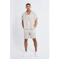 Kastiges Leinen-Hemd und Shorts - natural - S, natural