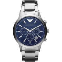 Emporio Armani Renato AR2448 Men's Chronograph Watch – 43mm Blue Dial Stainless Steel Bracelet