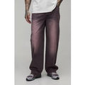 Herren Tall Relaxed Tinted Jeans Hosen | Pink | Größe 34 | BOOHOOMAN