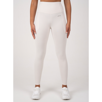 Twin Pocket Performance Legging | White