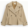 Blazer corto doppiopetto con pince e mostrine