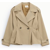 Blazer corto doppiopetto con pince e mostrine