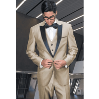 Mens Tan Groomsmen Tuxedos