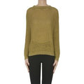 Woven knit pullover