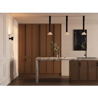 CTO Lighting Torres Tall - Flush Mounted - IP44 Pendant Light bronze with honed alabaster