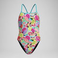 Maillot de bain Femme Club Training Turnback imprimé vert