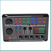Sound Card Microphone Sound Mixer Sound Card Audio Mixing Console Amplifier Live Music Mixer Amplifier DJ Equipment-VVNB
