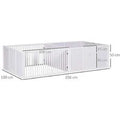 7-Panel Heavy-Duty Puppy Playpen - Indoor Dog Whelping Box, 3 Doors, 2-Room, Large Breeds, White | Wowcher