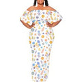 Women's Fashion 2025 Spring/Summer New Customized Casual Loose Swing Collar Printed Butterfly Beach Dress