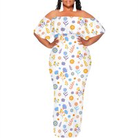 Women's Fashion 2025 Spring/Summer New Customized Casual Loose Swing Collar Printed Butterfly Beach Dress