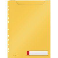 Insteekmap U-model Leitz Cosy harmonica A4 met perforatiestrip PP geel