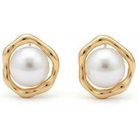 Freshwater Round Pearl Stud Earrings