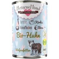 Herzens Hund Pollo Biologico con Carota Bio per Cucciolo - 400 g