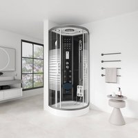 Home Deluxe Cabina doccia BLACK PEARL con doccia a pioggia - 90 x 90 cm