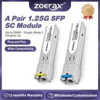 ZoeRax Gigabit SFP Module 1.25G BiDi 20km SMF Simplex SC 1310/1550nm Singlemode Fiber Transceiver with DDM Compatible with Cisco