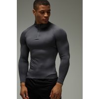 Pantalón Man Active Ligero Essentials Deportivo De Ranglán Ajustado Al Músculo Con Cremallera 1/4, Gris