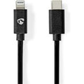 Nedis Lightning Cable | USB 2.0 | Apple Lightning 8-Pin | USB-C™ Male | 480 Mbps | Nickel Plated | 2.00 m | Round | PVC | Black | Envelope