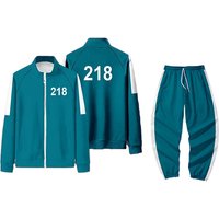 Unisex Black Squid Game- Lightweight Tracksuit Set - Breathable Summer Athleisure for All Genders | Wowcher