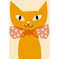 Petit Monkey poster yellow cat 29.7 x 42 cm
