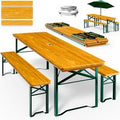 Set birreria legno 170cm pieghevole