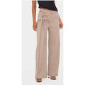 Taupe Premium Crossover Waistband Detail Tailored Trouser