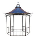 Casa Padrino Jugendstil Pavillon Ã 250 x H. 365 cm - Verschiedene Farben - Handgefertigter Gartenpavillon aus Schmiedeeisen mit verzinktem Blechdach - GartenmÃ¶bel