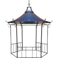 Casa Padrino Jugendstil Pavillon Ã 250 x H. 365 cm - Verschiedene Farben - Handgefertigter Gartenpavillon aus Schmiedeeisen mit verzinktem Blechdach - GartenmÃ¶bel