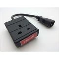 Zexum Economy IEC C14 Male to 13A 1 Gang UK Mains Socket Adapter - 0.25 Meter