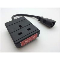 Zexum Economy IEC C14 Male to 13A 1 Gang UK Mains Socket Adapter - 0.25 Meter