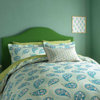 Land & Shore Melody Single Duvet Cover SET, Green