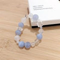 Snowflake Phantom, Clear Quartz & Aquamarine Alternating Bracelet