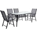 Rectangular Outdoor Dining Table with/without Folding Chairs