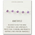 Amethyst Gemstone Bracelet with Quote Card