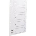 Concord Commercial Index 1-5 Multipunched Mylar-reinforced Tabs 160gsm