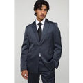 Slim Fit Satin Blazer, Gris