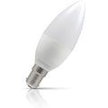 Crompton Candle LED Light Bulb B15 4.2W (40W Eqv) Warm White Opal Small Bayonet Frosted