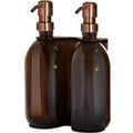 Distributeur de savon mural double en cuivre