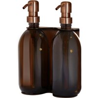 Distributeur de savon mural double en cuivre