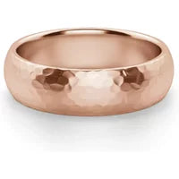 Alianza Martillada Comfort 6 MM Oro Rosa 585 (14K)